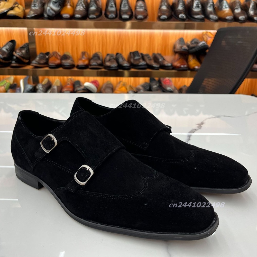 Formal Men Daily Wear Footwear - 더블 메탈 버클이 달린 남성용 몽크