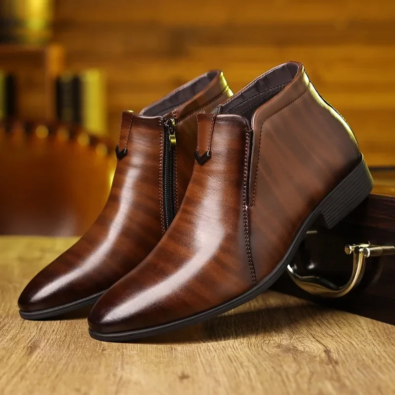 럭셔리 남성 부츠 패션 하이 탑 캐주얼 가죽 부츠 남성 - Men Formal Wear With Boots 리뷰 및 가격