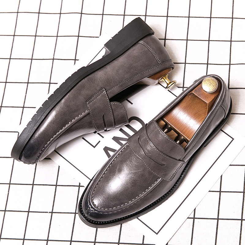 남성용 빈티지 인조 가죽 페니 로퍼 슬립온 포인티드 토 - Formal Men Daily Wear Footwear 리뷰 및 가격