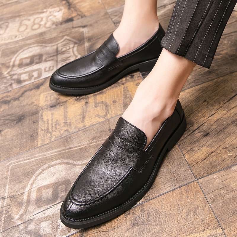 남성용 빈티지 인조 가죽 페니 로퍼 슬립온 포인티드 토 - Formal Men Daily Wear Footwear 리뷰 및 가격