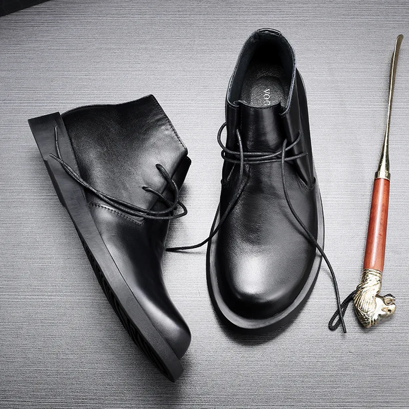 빈티지 천연 가죽 남성용 앵클 부츠 소가죽 스웨이드 옥 - Men Formal Wear With Boots 리뷰 및 가격